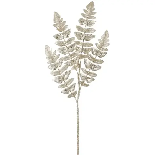 [179718-TT] Glittered Fern Spray Gold 32in