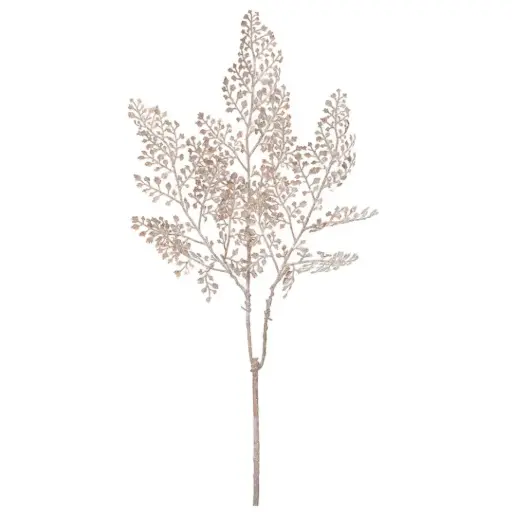 [179720-TT] Sequin Fern Spray Champagne Gold 24in