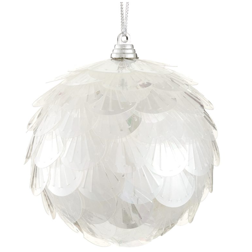 [179752-TT] Bangle Ball Ornament Iridescent 4in