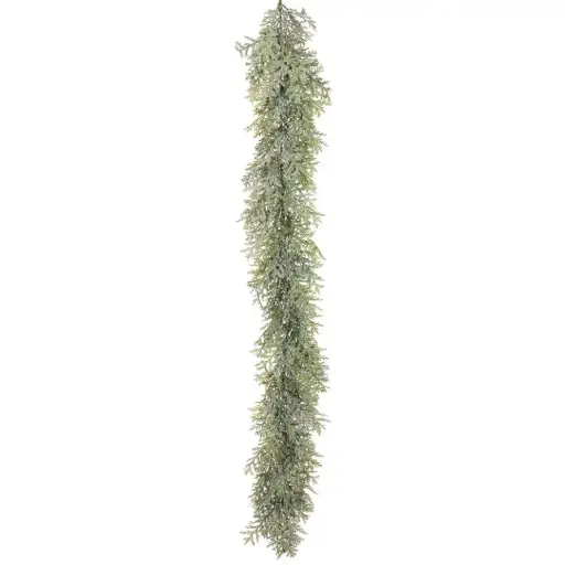 [179762-TT] Iced Cedar Garland 6ft