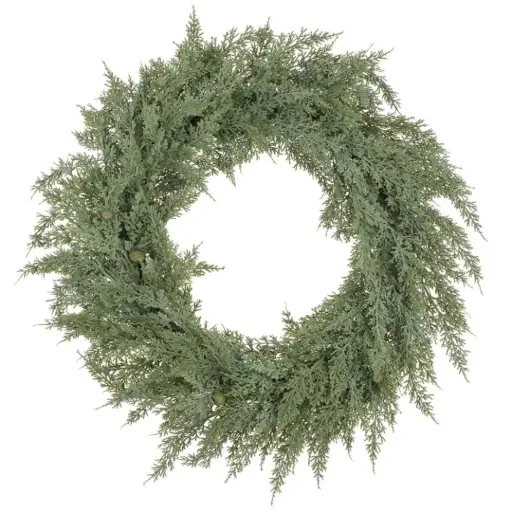 [179770-TT] Soft Juniper Wreath 22in