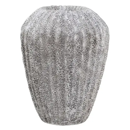 [179789-TT] Rambler Vase Stone Ivory 11x14in