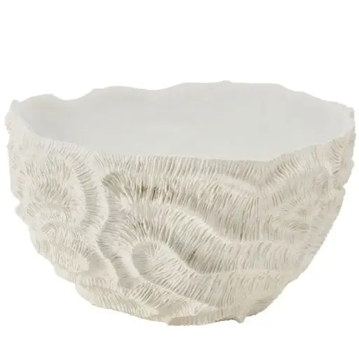 [179796-TT] Coralli White Bowl 14x8in