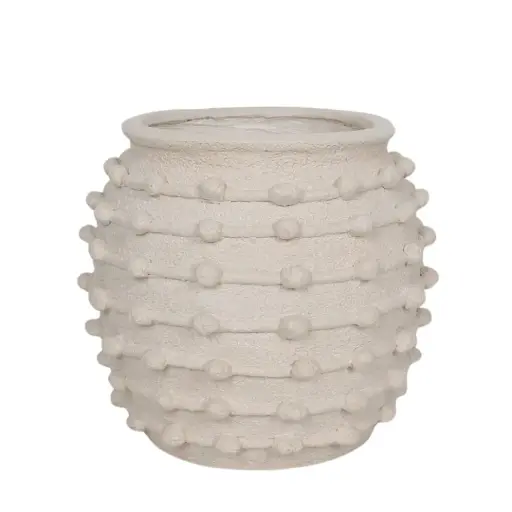 [179821-TT] Nisyros Planter Ivory 14.5in