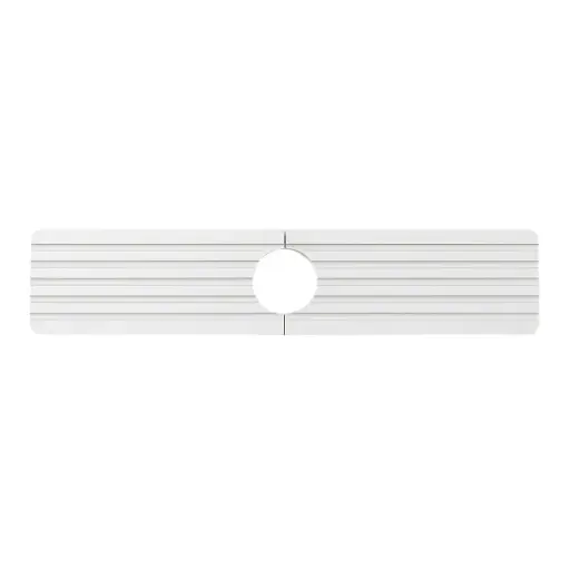 [179871-TT] Ribbed Diatomite Sink Splash Mat White