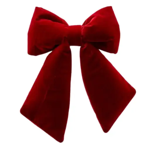 [179894-TT] Velvet Bow Red 12in