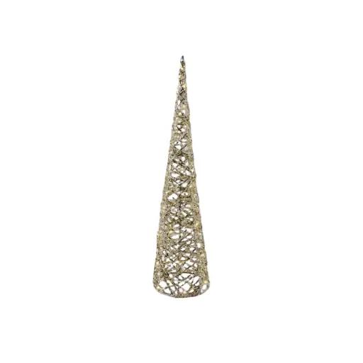 [179920-TT] LED Twisted Cone Tree Gold 16in