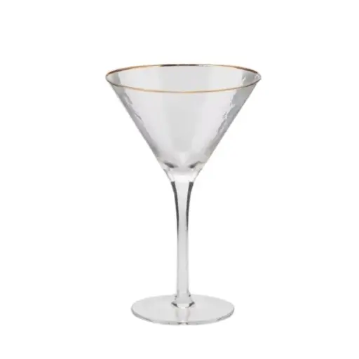 [179926-TT] Goldrim Cocktail Glass 8in