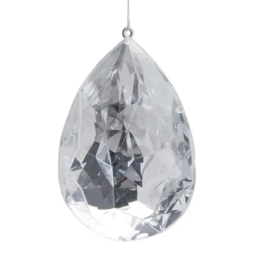 [179946-TT] Diamond Drop Decoration Silver 9in