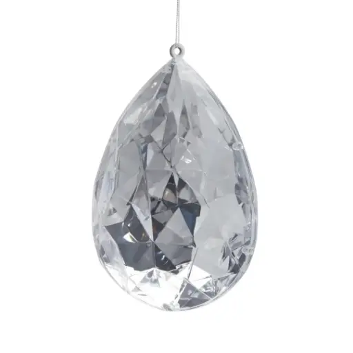 [179947-TT] Diamond Drop Decoration Silver 7in