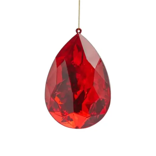[179951-TT] Diamond Drop Decoration Red 5in