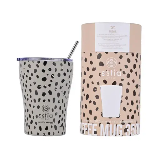 [179987-TT] Insulated Tumbler with Gift Box Save The Aegean Leopard 12oz