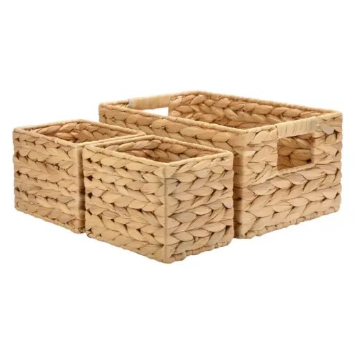 [179992-TT] Florana Storage Basket with Handles set 3pc