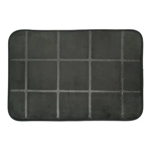 [180008-TT] Tiles Bath Mat Black 