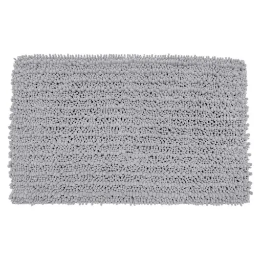 [180011-TT] Shaggy Bath Mat Light Grey