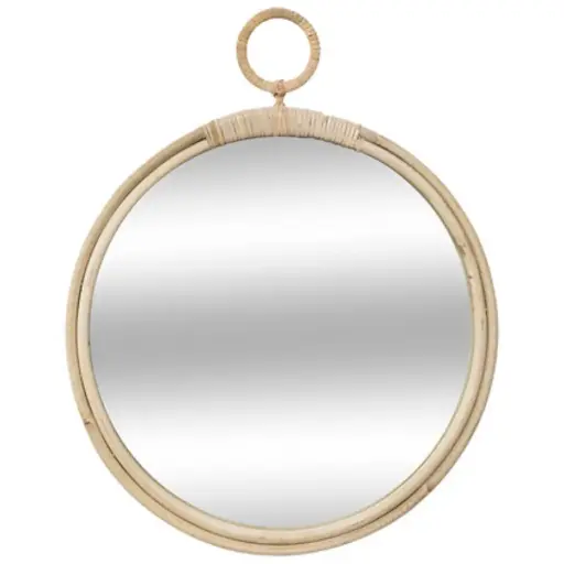 [180084-TT] Carolina Round Rattan Mirror 15in