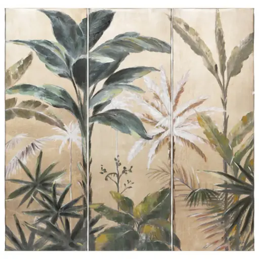 [180090-TT] Painted Triptych Canvas 35x35in