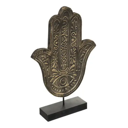 [180091-TT] Terre d'Oasis Wood Hand Ornament 15cm