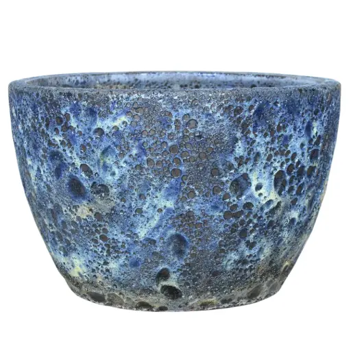 [180134-TT] Lava Planter Blue 8in