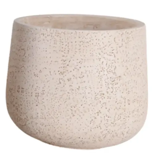 [180137-TT] Textured Planter Ivory 11in