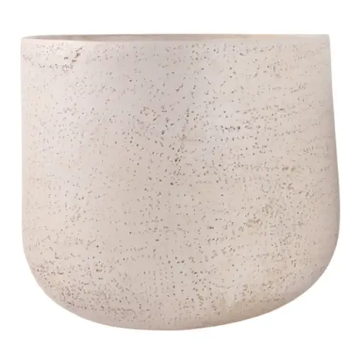 [180139-TT] Textured Planter Ivory 18in