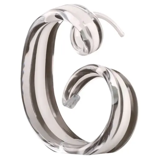 [180151-TT] Newtok Glass Ribbon Statuary 9in