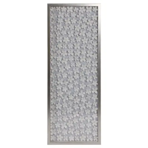 [180161-TT] Antoinette Dimensional Flower Shadowbox Art 16x42in