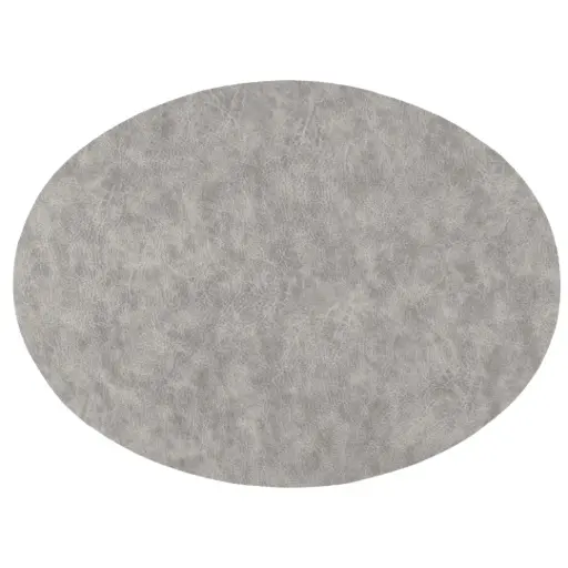 [180244-TT] Troja Oval Placemat Silver 13x18in