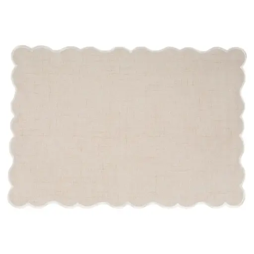 [180270-TT] Noura Placemat Natural Linen Ivory 17x12in