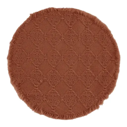 [180272-TT] Nova Placemat Round Terracotta 15in