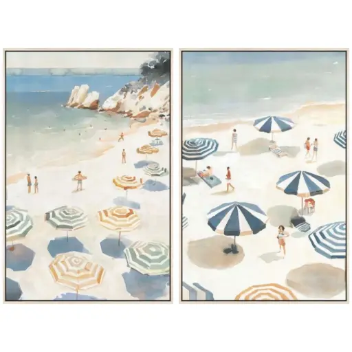 [180542-TT] Summer Shade Framed Canvas 2pc 24x36in