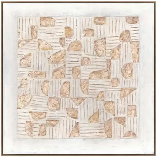 [180560-TT] Woven Earth Textured Framed Canvas 40x40in 