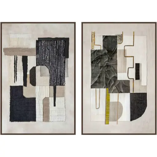 [180564-TT] Textured Parcour Framed Canvas 2pc 24x36in 