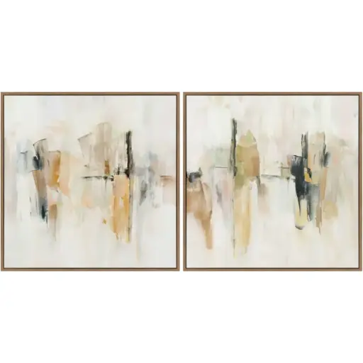 [180565-TT] Reflections Framed Canvas 2pc 24x24in