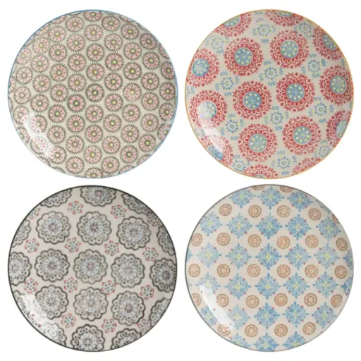 [180783-TT] Bohemian Dessert Plates Assorted 1pc