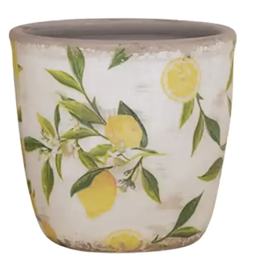 [180884-TT] Lemon Motif Planters 6.3in