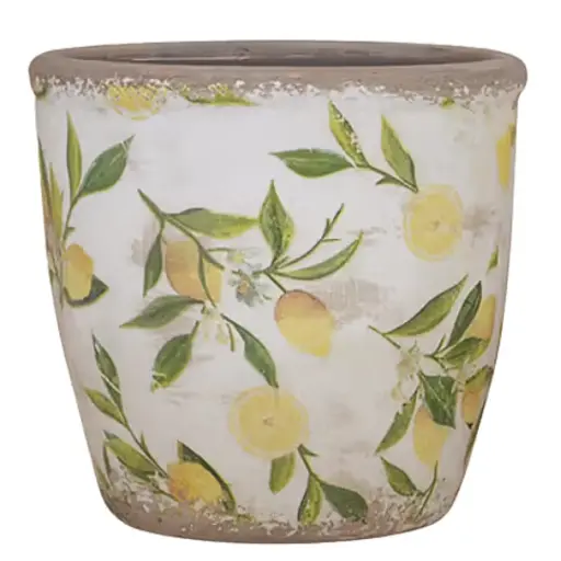 [180885-TT] Lemon Motif Planters 5in