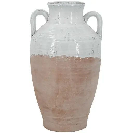 [180886-TT] Terracotta Amphora Vase 15in