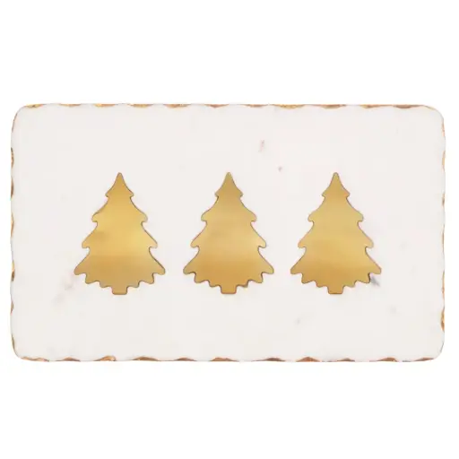 [180971-TT] Gold Tree Cheese Board 6x10in