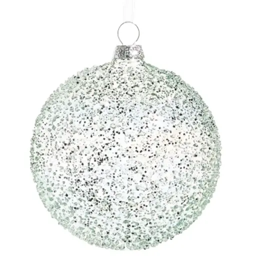 [181080-TT] Textured Ball Ornament Blue 4in