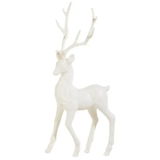 [181086-TT] Glittered Deer White 21in