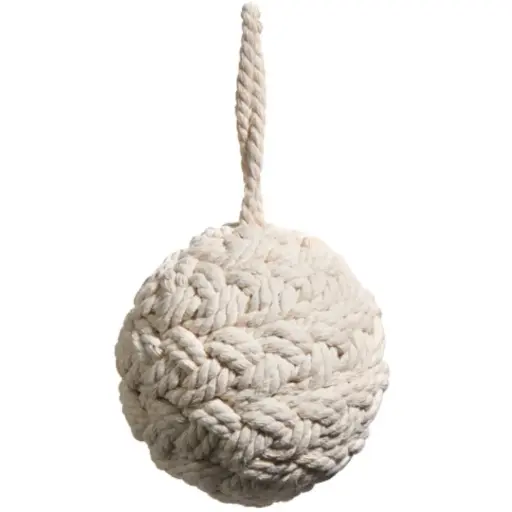 [181090-TT] Braided Rope Ball Ornament 4in
