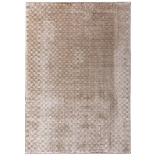 [181153-TT] Luxe Beige Lines Hi-Low Rug 5.3×7.7ft