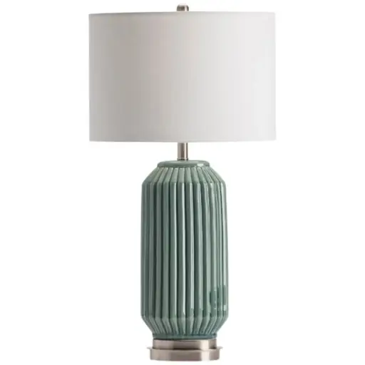 [181301-TT] Paige Blue Ceramic Table Lamp 32in