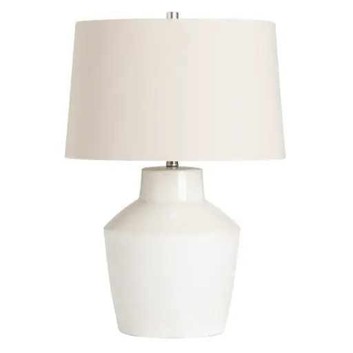[181302-TT] Holmes Sandy White Ceramic Table Lamp 27in