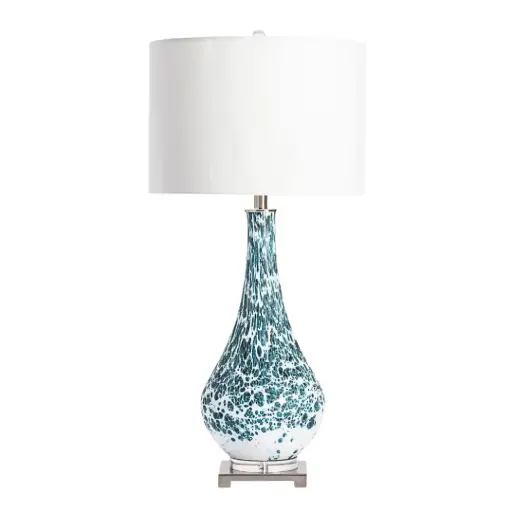 [181316-TT] Anel Blue Reactive Glass Table Lamp 31.5in