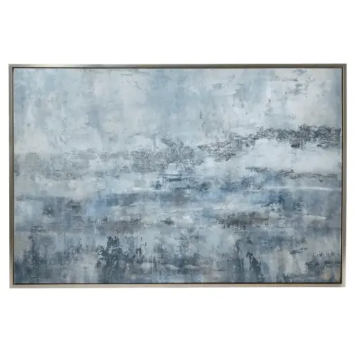 [181321-TT] Blue Cascade Framed Canvas Art 61.5x41.5in