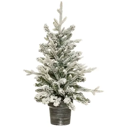[181381-TT] Potted Frosty Tree 28in
