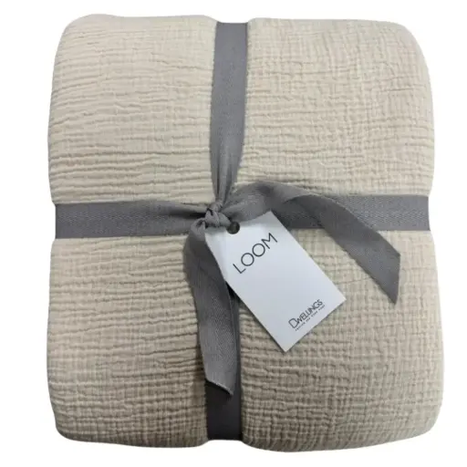 [181565-TT] Loom King Duvet Set Natural