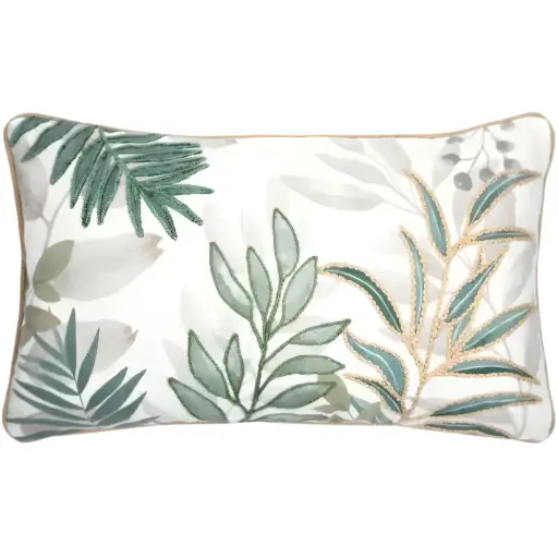 [181498-TT] Ombrage Bolster Green 12x20in